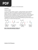 Synthesis of Aspirin Data