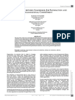 T L, J S O C: He Relationship Between Eadership Ob Atisfaction and Rganisational Ommitment