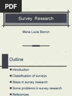 Survey Research: Maria Lucia Barron