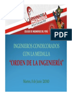 Medalla de Ingeniería Del Colegio de Ingenieros Del Perú