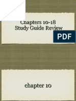 Final Exam Chapters 10-18 Review