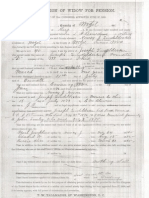 Joseph Sindledecker Pension File - Declaration of Widow For Pension of August 1890 of Nancy J. Sindledecker