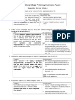 2014 - Answer Key Sample Practice Paper GP Preliminary Examination Paper 2-Marking Scheme