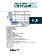 Balanza Analítica Serie PW Adam