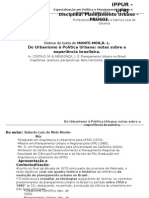 PRU603 - Do Urbanismo À Política Urbana