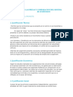 Evaluacion de Las Piezas y Comparacion Del Sistema de Suspension