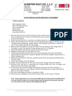 Metal Fire Door Installation Method Statement