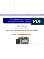 Solving Pdes For Electrostatics: Via Relaxation (Simple, Not Industrial Strength)