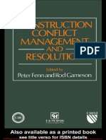 Construction Conflict Management and Resolution-P Fenn Taylor Francis-2005