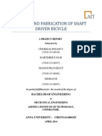 Design and Fabrication of Shaft Driven Bicycle