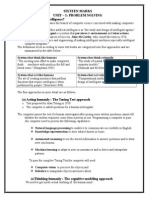 Sixteen Marks Unit - 1: Problem Solving 1. What Is Artificial Intelligence?