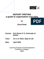 Report Writing in English