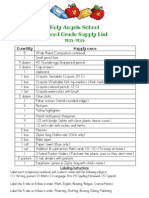 Holy Angels School Second Grade Supply List: Twistables