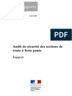 Audit de Securité Des Sections de Route À Forte Pente