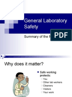 General Laboratory Safety: Summary of The Main Factors