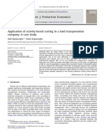 Application of Activity Based Costing To A Land Transportation Company A Case Study 2008 International Journal of Production Economics