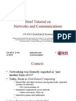 Brief Tutorial On Networks and Communications: CS-4513 Distributed Systems