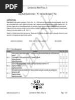 Cobit Audit Questionnaire: P01 Define A Strategic IT Plan: Confidential When Filled in