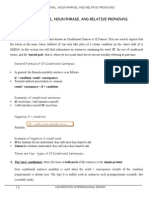 If Conditional, Noun Phrase, and Relative Pronouns