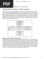 Indian Textile Industry - Porter Analysis PDF