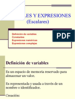 Variables y Expresiones Escalares