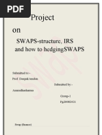 Project On: Swaps-Structure, Irs and How To Hedgingswaps