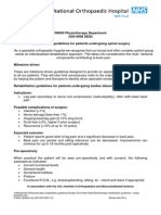 Physiotherapy Rehabilitation Guidelines - Lumbar Disectomy