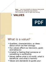 Values: Values Are Core Beliefs or Desires That Guide