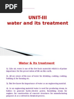 Unit-Iii Water and Its Treatment