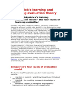 Kirkpatrick Evaluation Model Paper