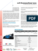 MTU 1200 KW Serie 18V2000: Tabla de Potencias