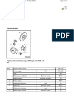 Passat B5 - Brakes. Technical Data