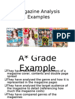 Magazine Analysis Examples