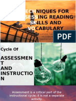 Techniques For Assessing Reading Skills and Vocabulary