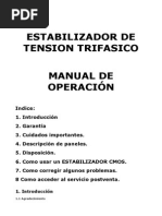 Funcionamiento de Estabilizador 20 Kva