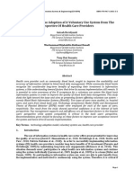 Understanding The Adoption Af A Voluntary Use System From The Perspective of Health Care Providers