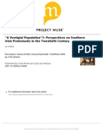 "A Vestigial Population"?: Perspectives On Southern Irish Protestants in The Twentieth Century