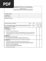 Assessment Rubric For Progress Report (2013)