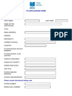 ITC Application Form