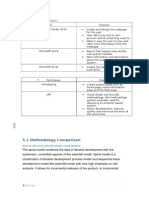 5.1 Methodology Comparison: 5.3 Tools and Techniques