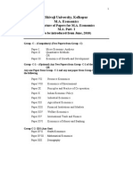 M.A. I Economics Syllabus