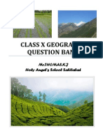 Class X Geography Question Bank ICSE