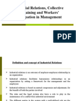 Industrial Relations, Collective Bargaining and Workers' Participation in Management