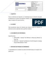 Procedimiento de Grado de Adherencia Pintura