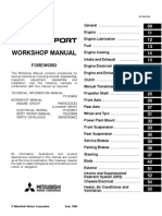 Mitsubishi Pajero Workshop Manual - Index