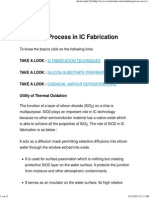 Oxidation Process in IC Fabrication