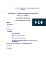 Conductismo y Su Influencia en La Educación Tradicional