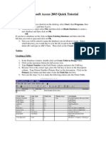 Access 2003 Quick Tutorial