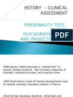 History of Psychological Testing