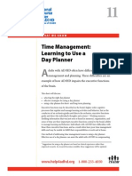 Time Management: Learning To Use A Day Planner